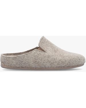 Daniel Helter Wool Mule Slippers - White