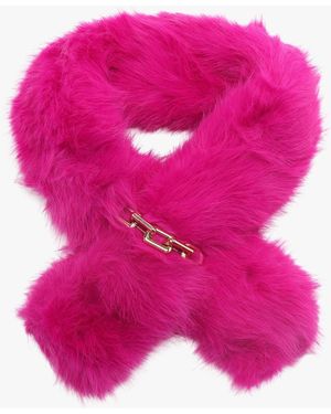 Daniel Fuchsia Furry Pull Through Scarf - Pink