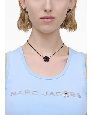 Marc Jacobs The Daisy Pave Puffed Necklace - Blue