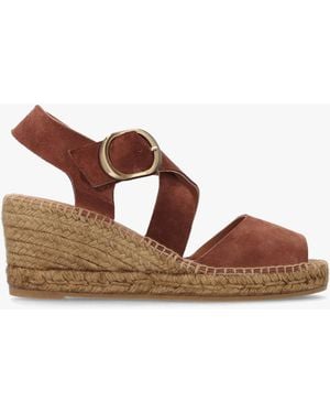 Daniel Juckle Cross Strap Wedge Espadrilles - Brown