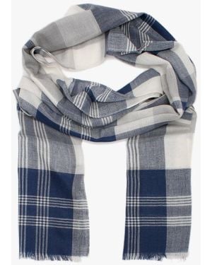 Daniel Footwear Check Scarf - Blue
