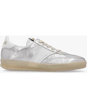 Mjus Flash Silver Metallic Leather Trainers - White