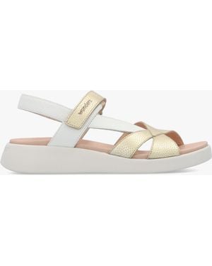 Wonders Mar 52 Platino Leather Sandals - White