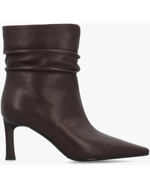 Daniel Syene Ruched Heeled Ankle Boots - Brown