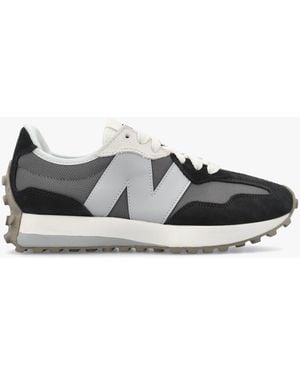 New Balance 327 & Suede & Mesh Trainers - White
