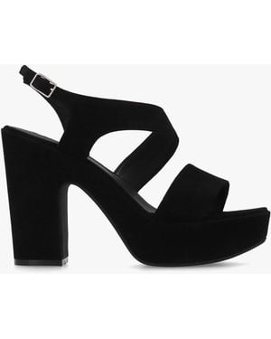 Daniel Seline Asymmetric Platform Sandals - Black