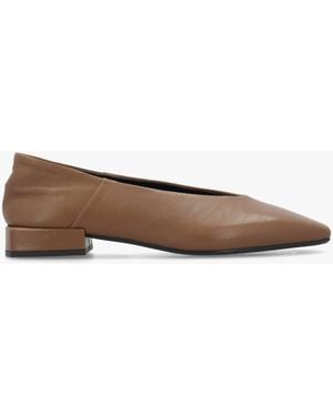 Daniel Saria Square Toe Ballet Court Shoes - White