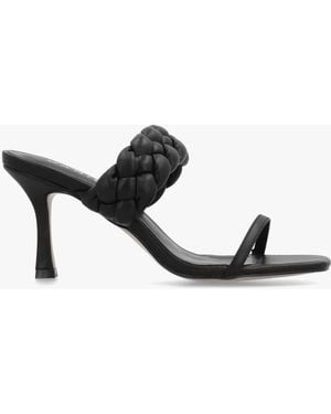 Daniel Rose Plaited Two Bar Heeled Sandals - Black
