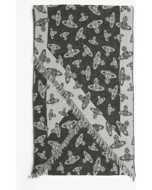 Vivienne Westwood Two Point Moss Orb Scarf - Grey