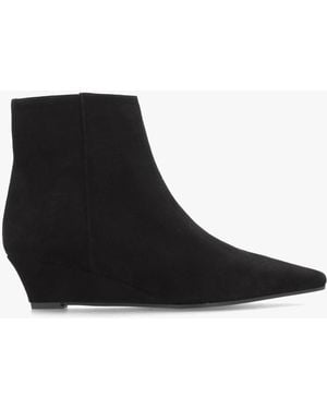 Daniel Saori Low Wedge Ankle Boots - Black