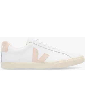 Veja Esplar Logo Leather Extra Sable Trainers - White