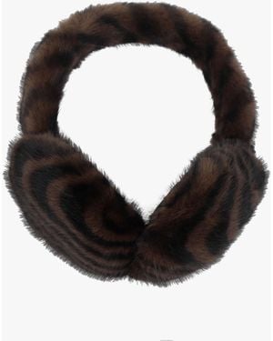 Daniel Furry & Swirl Faux Fur Earmuffs - Black