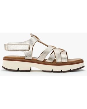 Alpe Angola Leather Chunky Gladiator Sandals - White
