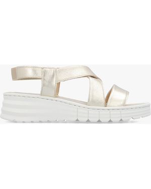 Daniel Luana Cross Strap Sporty Low Wedge Sandals - White