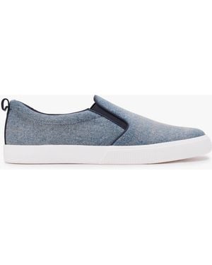 Ralph Lauren Haddley Blue Denim Trainers
