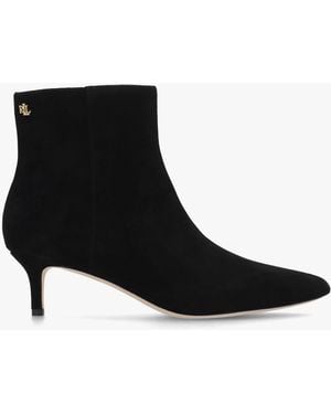 Ralph Lauren Mckay Heeled Ankle Boots - Black