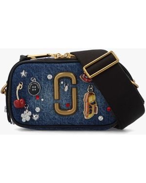 Marc Jacobs The Trinket Charm Denim Snapshot Camera Bag - Blue