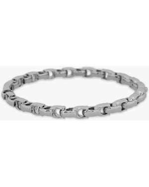 COACH Signature Chain Hinged Bangle - White