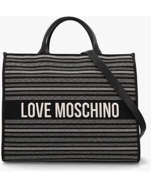 Love Moschino Flower Nero Tote Bag - Black