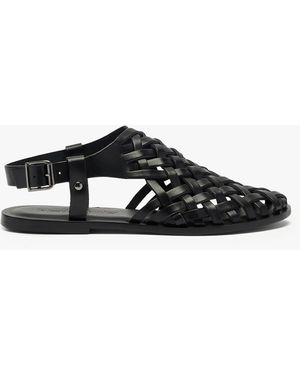 Russell & Bromley Whitle Lattice Fisherman Sandals - Black