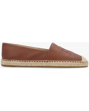 Ralph Lauren Cameryn Lauren Tan Nappa Leather Espadrilles - Brown