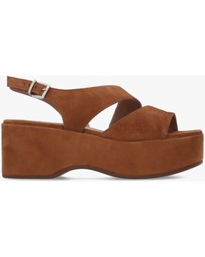 Daniel Sona Asymmetric Flatform Sandals - Brown