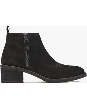 Alpe Ackie Western Ankle Boots - Black
