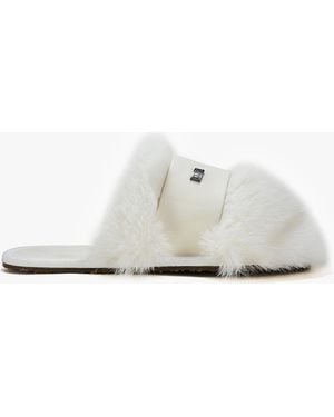 Australia Luxe Muchas Luxe Faux Fur Slippers - White