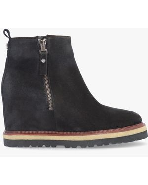Alpe Alwed Wedge Ankle Boots - Black