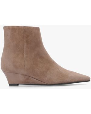 Daniel Saori Low Wedge Ankle Boots - Brown
