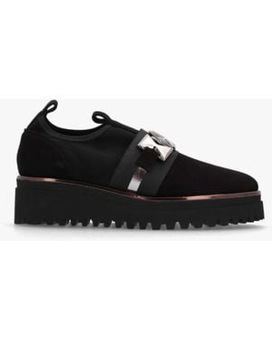 Luca Grossi Black Suede Adorned Trouser Shoes