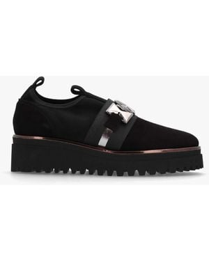 Luca Grossi Black Suede Adorned Trouser Shoes