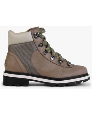 Sorel Lennox Stone Laurel Leaf Leather Hiker Stkd Waterproof Boots - Multicolour