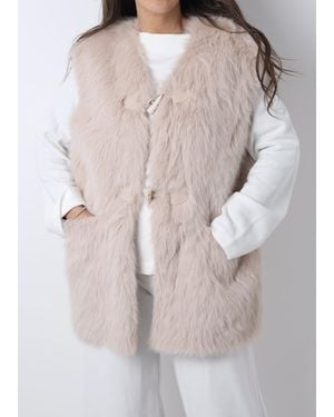 Daniel Furry Faux Fur Gilet - Multicolour