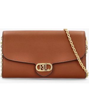 Ralph Lauren Medium Adair 20 Lauren Tan Leather Cross-body Bag - White