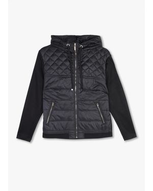 Elena Wang Quilted Black Lightweight Hoody