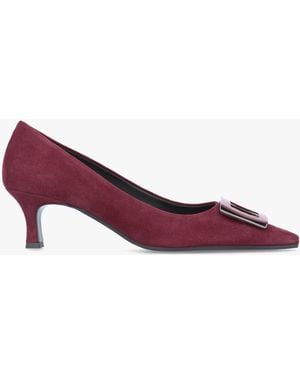 Evaluna Amira Kitten Heel Court Shoes - Purple