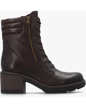 Daniel Carola Lace Up Block Heel Ankle Boots - Brown