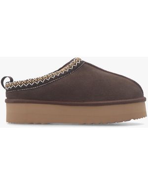 Daniel Somolly Shearling Platform Slippers - Brown