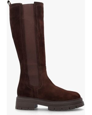 Daniel Issa Knee High Chelsea Boots - Brown