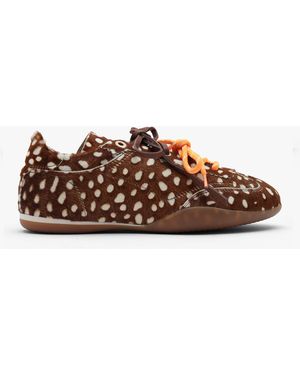 Bronx Park-Err Bambi Calf Hair Low Profile Trainers - Brown