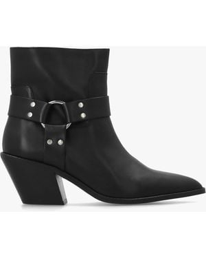 Khrio Manay Boy Western Ankle Boots - Black