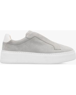 Russell & Bromley Park Mid Flatform Laceless Trainers - White