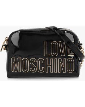 Love Moschino Enamelled Logo Nero Cross-Body Bag - Black