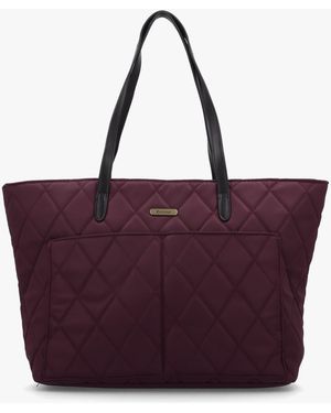 Barbour Quilted Fig Tote Bag - Purple