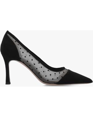 Daniel Eager & Mesh Polka Dot Court Shoes - Black