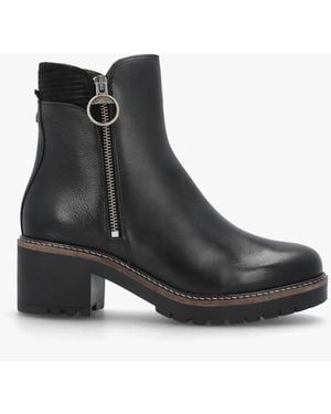 Barbour Dahlia Block Heel Ankle Boots - Black