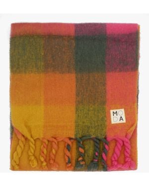 Moda In Pelle Dana Multicoloured Check Scarf - Black