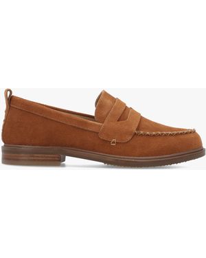 Kelsi Dagger Brooklyn Lens Burnt Cognac Suede Loafers - Brown