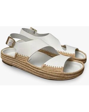 Russell & Bromley Seacliff Handwoven Espadrille Sandals - White